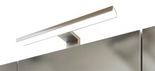 Badspiegel >Garda< in weiß-matt aus MDF, Spiegelglas - 60x64x2cm (BxHxT)