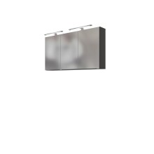 Spiegelschrank >Arezzo< in Graphit - 120x66x20cm (BxHxT)
