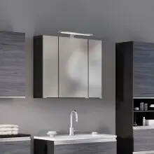Spiegelschrank >Arezzo< in Graphit - 80x66x20cm...