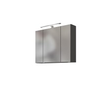 Spiegelschrank >Arezzo< in Graphit - 80x66x20cm (BxHxT)
