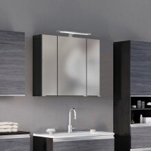 Spiegelschrank >Arezzo< in Graphit - 80x66x20cm...