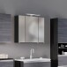 Spiegelschrank >Arezzo< in Graphit - 80x66x20cm (BxHxT)