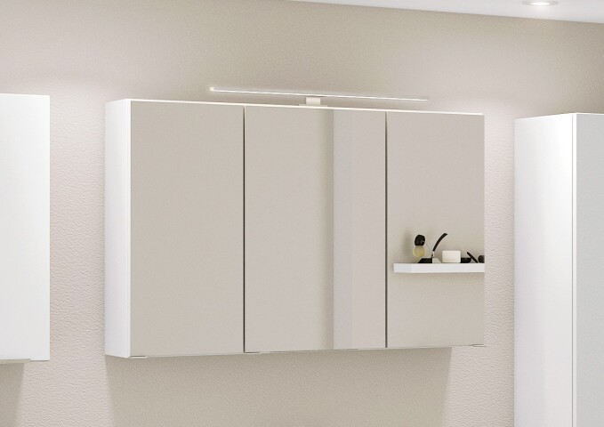 Spiegelschrank >Garda< in weiß - 100x66x20cm (BxHxT)