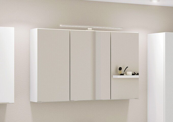 Spiegelschrank >Garda< in weiß - 100x66x20cm (BxHxT)