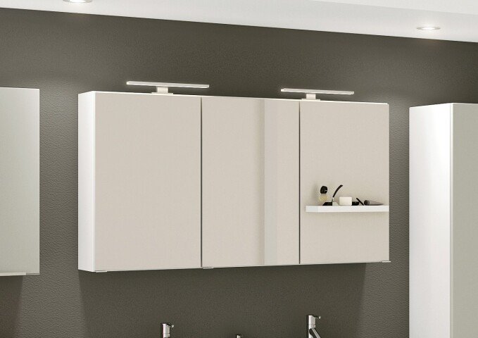 Spiegelschrank >Garda< in weiß - 120x66x20cm (BxHxT)