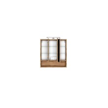 Spiegelschrank >Livorno< in Wotan-Eiche - 60x64x20cm (BxHxT)