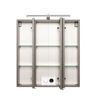 Spiegelschrank >Paris< in graphitgrau - 60x66x20cm (BxHxT)