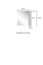 Spiegelschrank >Porta< in Weiß - 60x66x20cm (BxHxT)