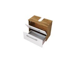 Waschbeckenunterschrank >Livorno< in weiß-matt - 60x54x35cm (BxHxT)