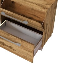 Waschbeckenunterschrank >Livorno< in Wotan-Eiche - 60x54x35cm (BxHxT)