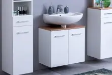 Waschbeckenunterschrank >Paris< in Weiß -...