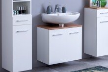 Waschbeckenunterschrank >Paris< in Weiß -...