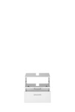 Waschbeckenunterschrank >Porta< in Hochglanz-Weiß - 60x59x35cm (BxHxT)
