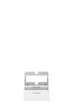 Waschbeckenunterschrank >Porta< in Hochglanz-Weiß - 60x59x35cm (BxHxT)
