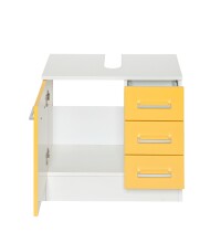 Waschbeckenunterschrank >Riga< in Gelb-Matt - 60x54x35cm (BxHxT)