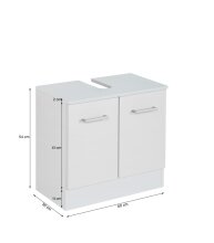 Waschbeckenunterschrank >Riga< in Grün-Matt - 60x54x35cm (BxHxT)