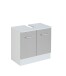 Waschbeckenunterschrank >Riga< in Hellgrau-Matt - 60x54x35cm (BxHxT)