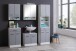 Waschbeckenunterschrank >Riga< in Hellgrau-Matt - 60x54x35cm (BxHxT)