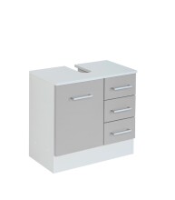 Waschbeckenunterschrank >Riga< in Hellgrau-Matt - 60x54x35cm (BxHxT)