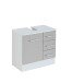 Waschbeckenunterschrank >Riga< in Hellgrau-Matt - 60x54x35cm (BxHxT)
