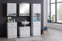 Waschbeckenunterschrank >Riga< in Weiß-Matt - 60x54x35cm (BxHxT)