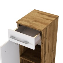 Unterschrank >Livorno< in weiß-matt - 30x79x35cm (BxHxT)