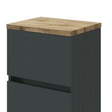 Unterschrank >Pienza< in grau-matt - 40x79x35cm (BxHxT)