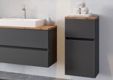 Unterschrank >Pienza< in grau-matt - 40x79x35cm...