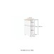 Unterschrank >Pienza< in grau-matt - 40x79x35cm (BxHxT)