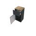 Unterschrank >Pienza< in grau-matt - 40x79x35cm (BxHxT)