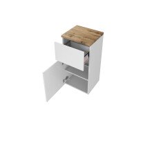 Unterschrank >Pienza< in weiß-matt - 40x79x35cm (BxHxT)