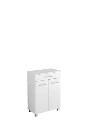 Unterschrank >Porta< in Hochglanz-Weiß - 60x84x35cm (BxHxT)