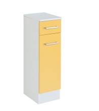 Unterschrank >Riga< in Gelb-Matt - 25x84x35cm (BxHxT)