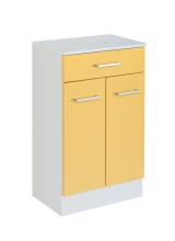 Unterschrank >Riga< in Gelb-Matt - 50x84x35cm (BxHxT)