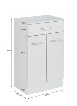 Unterschrank >Riga< in Gelb-Matt - 50x84x35cm (BxHxT)