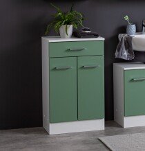Unterschrank >Riga< in Grün-Matt - 50x84x35cm...
