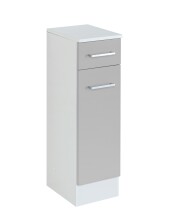 Unterschrank >Riga< in Hellgrau-Matt - 25x84x35cm (BxHxT)