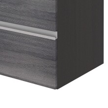 Waschbeckenschrank >Arezzo< in Eiche Rauchsilber Nachbildung - 120x56x47 (BxHxT)