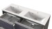 Waschbeckenschrank >Arezzo< in Eiche Rauchsilber Nachbildung - 120x56x47 (BxHxT)