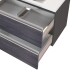 Waschbeckenschrank >Arezzo< in Eiche Rauchsilber Nachbildung - 120x56x47 (BxHxT)