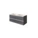 Waschbeckenschrank >Arezzo< in Eiche Rauchsilber Nachbildung - 120x56x47 (BxHxT)