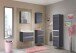 Waschtisch-Set >Arezzo< in Eiche Rauchsilber Nachbildung - 60x56x47cm (BxHxT)