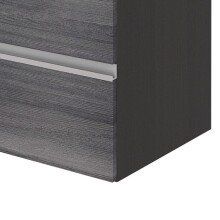 Waschtisch-Set >Arezzo< in Eiche Rauchsilber Nachbildung - 80x56x47cm (BxHxT)