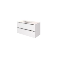 Waschtisch-Set >Garda< in weiß-matt - 100x56x47cm (BxHxT)