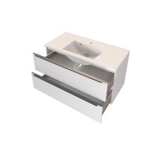 Waschtisch-Set >Garda< in weiß-matt - 100x56x47cm (BxHxT)