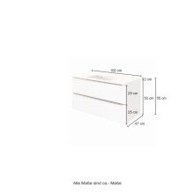Waschtisch-Set >Garda< in weiß-matt - 100x56x47cm (BxHxT)