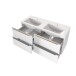 Waschtisch-Set >Garda< in weiß-matt - 120x56x47cm (BxHxT)