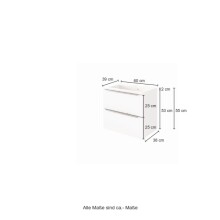 Waschtisch-Set >Garda< in weiß-matt - 60x56x39cm (BxHxT)
