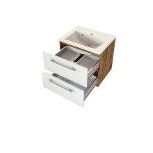 Waschtisch-Set >Livorno< in weiß-matt - 60x54x48cm (BxHxT)