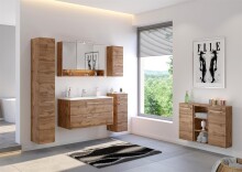 Waschtisch-Set >Livorno< in wotaneiche - 100x180x48cm (BxHxT)